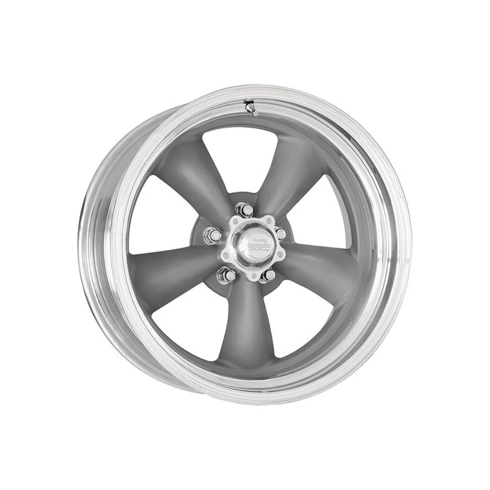 AMERICAN RACING VN215 CLASSIC TORQ THRUST II 1 PC MAG GRAY MACHINED LIP