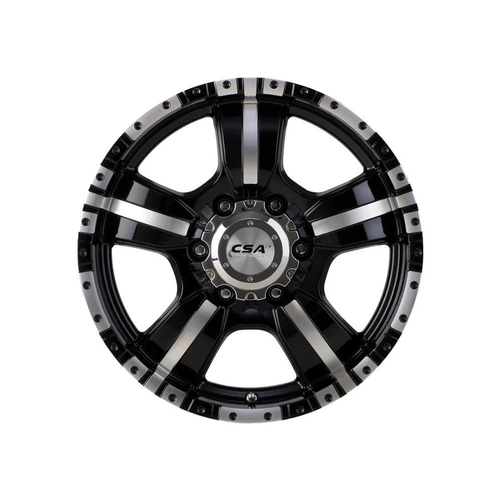CSA WHEELS Monster 17x8 GLOSS BLACK MACHINED FACE - Image 2
