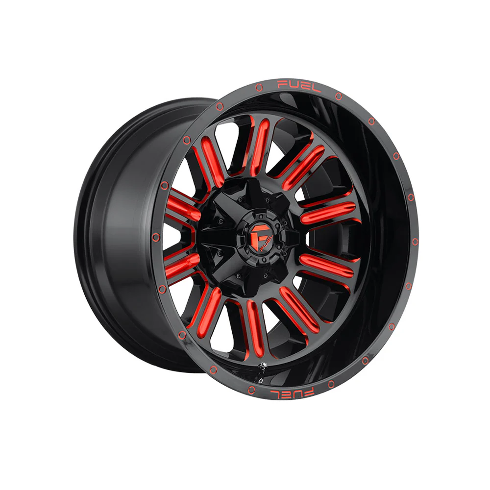 FUEL 1PC D621 HARDLINE GLOSS BLACK RED TINTED CLEAR