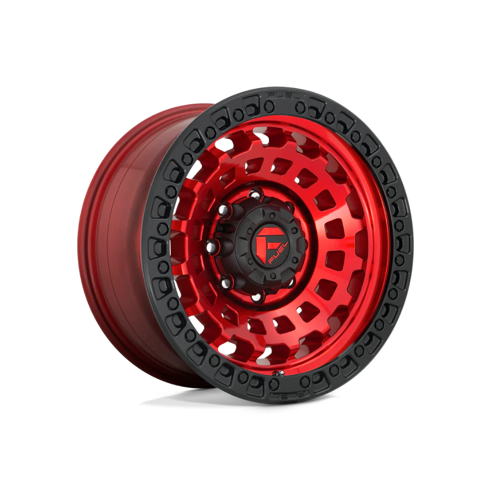 FUEL 1PC D632 ZEPHYR CANDY RED BLACK BEAD RING