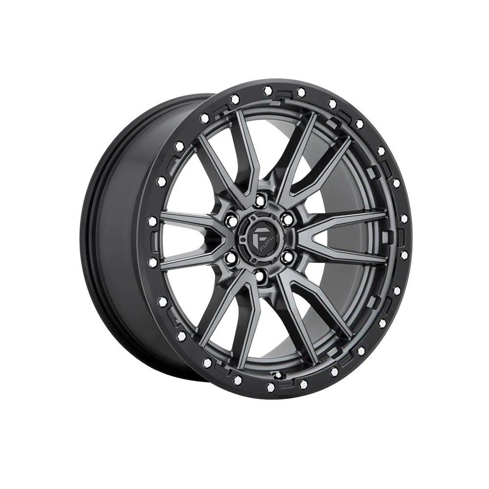 FUEL 1PC D680 REBEL MATTE GUNMETAL BLACK BEAD RING