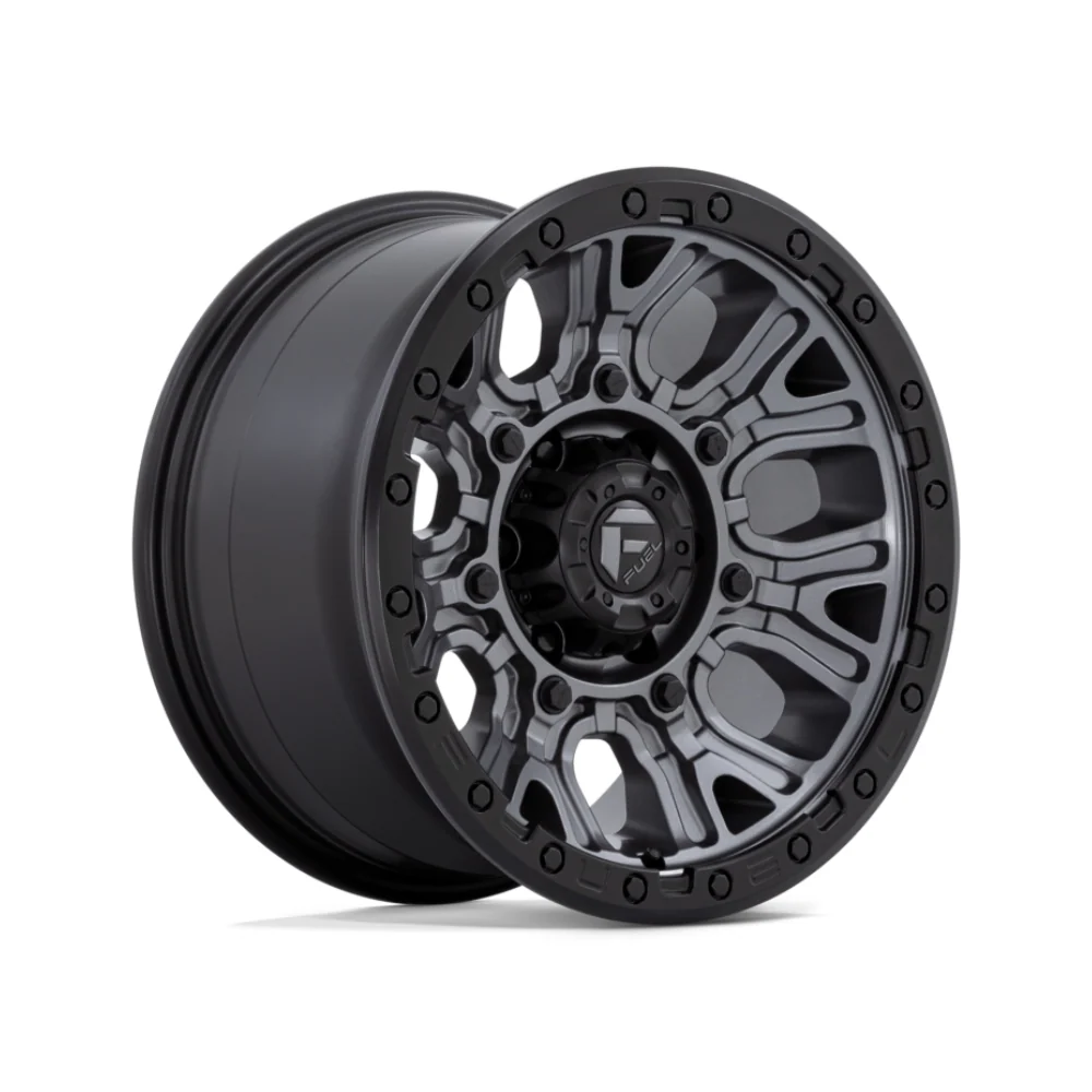 FUEL 1PC D825 TRACTION MATTE GUNMETAL WITH BLACK RING