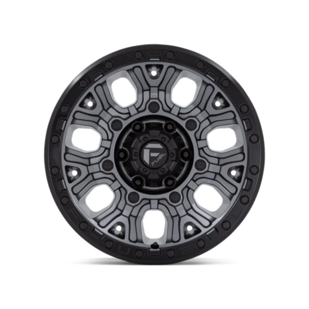 FUEL 1PC D825 TRACTION MATTE GUNMETAL WITH BLACK RING - Image 2