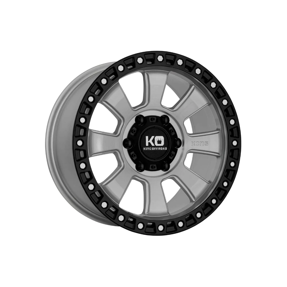 KING OFFROAD ARMOR GLOSS SILVER/BRUSHED FACE/SATIN BLACK LIP