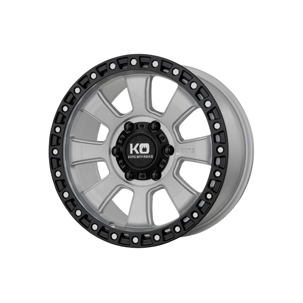 KING OFFROAD ARMOR GLOSS SILVER/BRUSHED FACE/SATIN BLACK LIP - Image 3