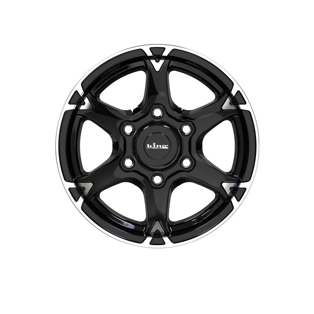 KING WHEELS CHASER 6 GLOSS BLACK/MACHINED FACE - Image 2