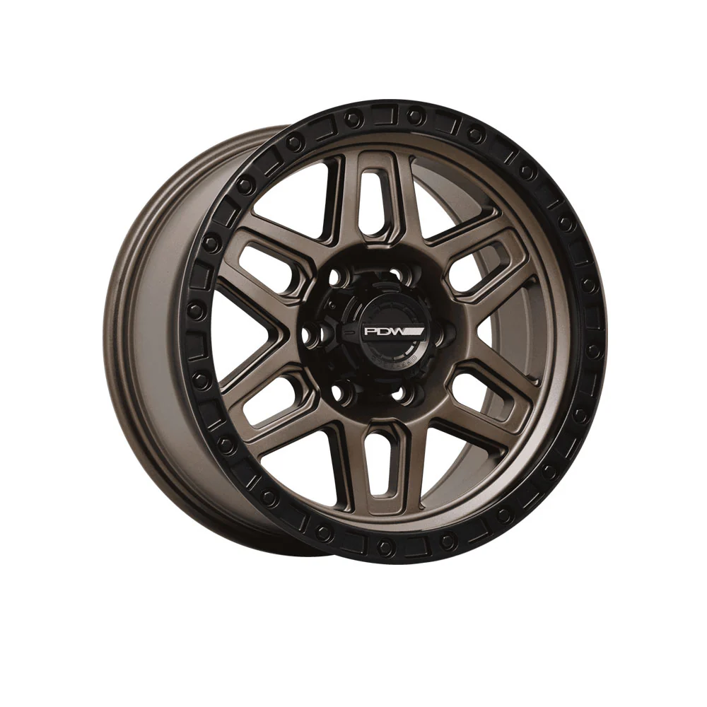 PDW WHEELS WARRIOR BRONZE CENTER BLACK LIP
