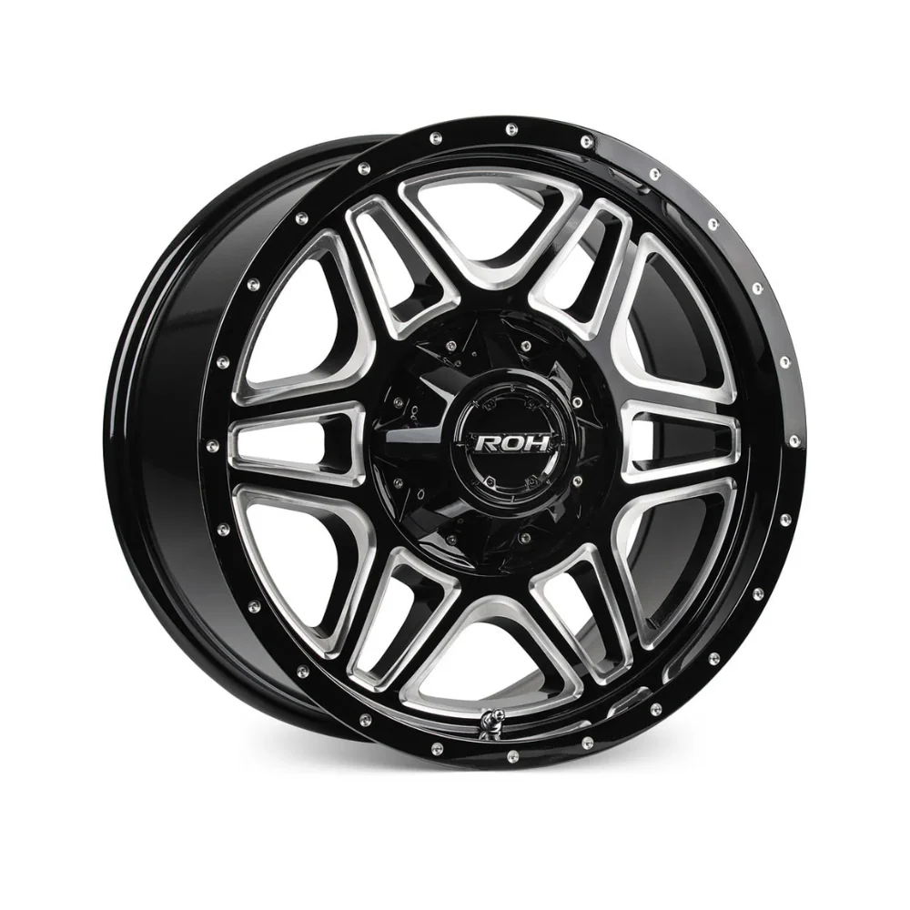 ROH WHEELS MAVERICK GLOSS BLACK/MILLED FACE