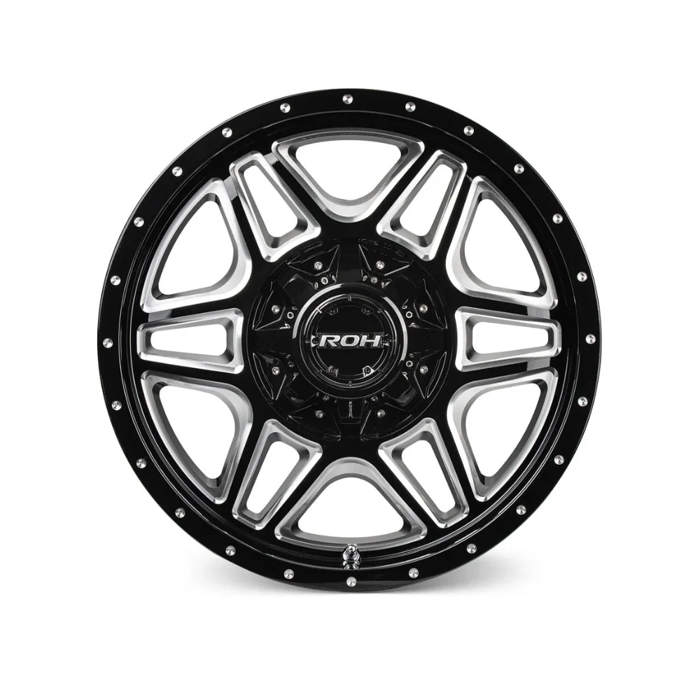 ROH WHEELS MAVERICK GLOSS BLACK/MILLED FACE - Image 2