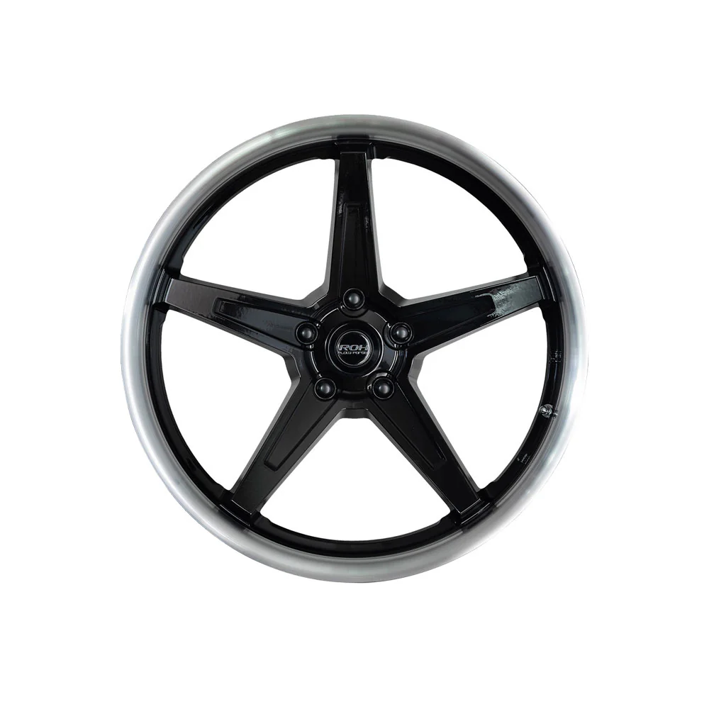 ROH WHEELS RF5 GLOSS BLACK MACHINED LIP - Image 2